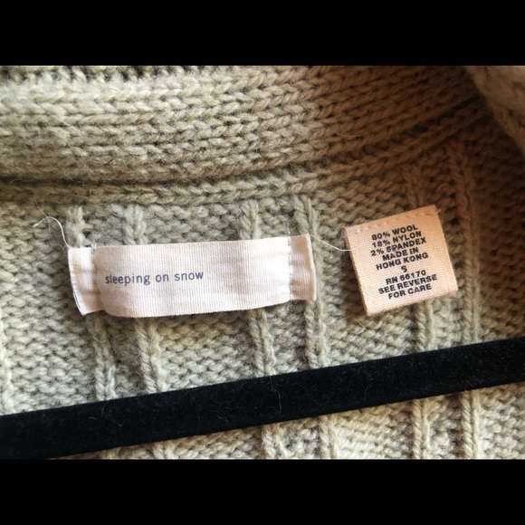 Sleeping on Snow Anthropologie Lt Green Wool Blend - Picture 3 of 4